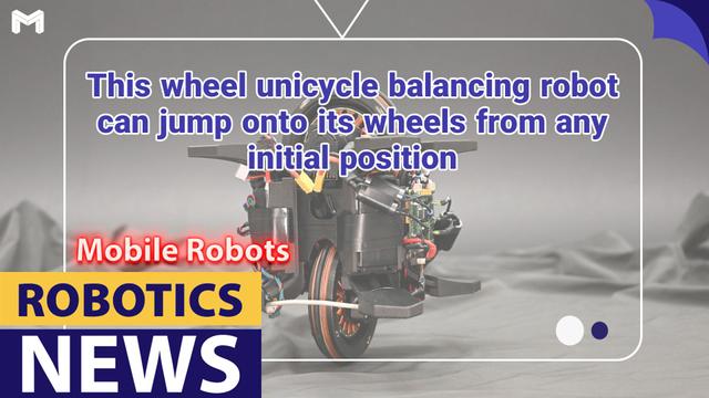 This wheel unicycle balancing robot can jump onto